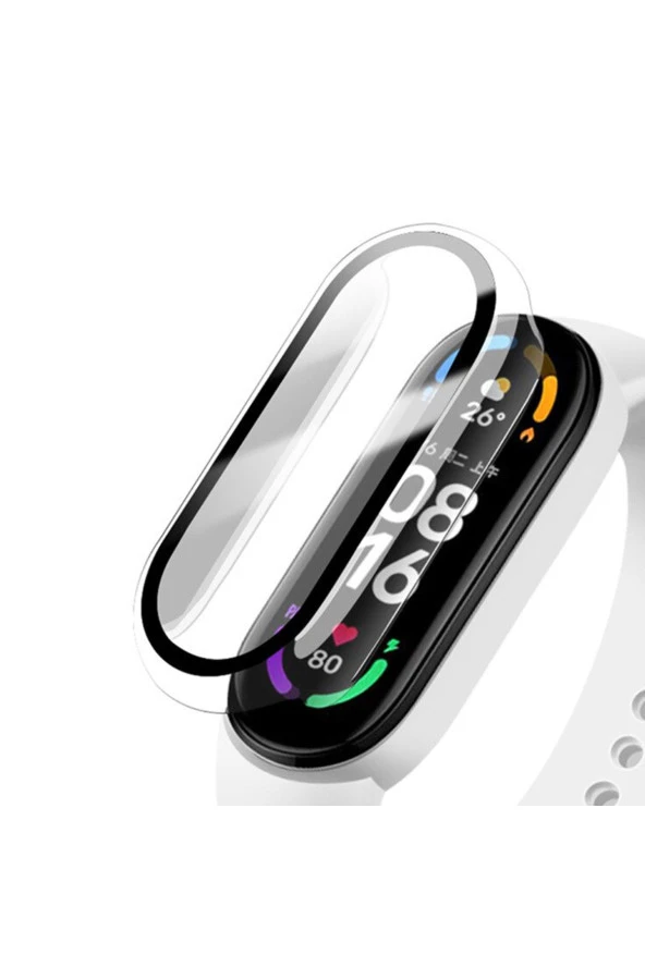 Xiaomi Mi Band 7 Ile Uyumlu Tam Kapatan Önü Kapalı Serendipity Tempered Ekran Koruma Şeffaf ürün görseli