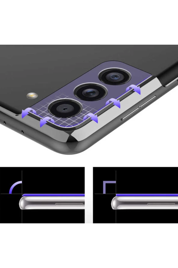 Galaxy S22 Plus İle Uyumlu Kamera Lens Koruyucu Temperli Cam Şeffaf - Resim 2