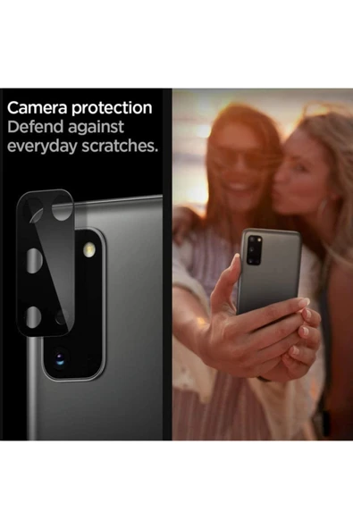 Siyah Galaxy A02s Uyumlu Kamera Lens Koruyucu - Resim 2