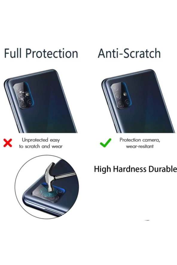 Galaxy A52 Uyumlu Kamera Lens Koruyucu - Resim 3