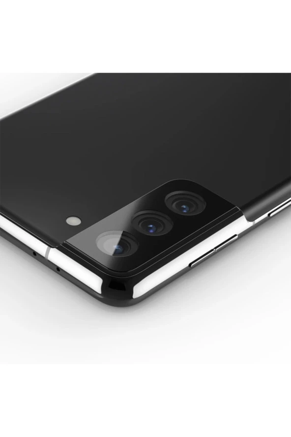 Galaxy S21 Plus Uyumlu Kamera Lens Koruyucu Siyah - Resim 4
