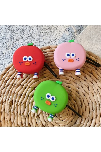Samsung Galaxy Buds Pro 2 Ile Uyumlu Karakter Görünümlü Cartoon Kılıf Tomato - 5