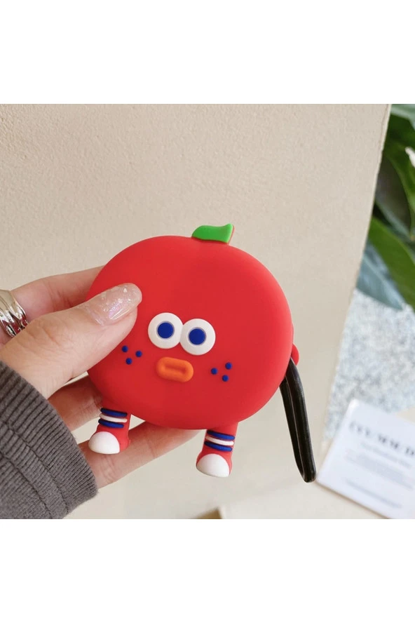 Samsung Galaxy Buds Pro 2 Ile Uyumlu Karakter Görünümlü Cartoon Kılıf Tomato