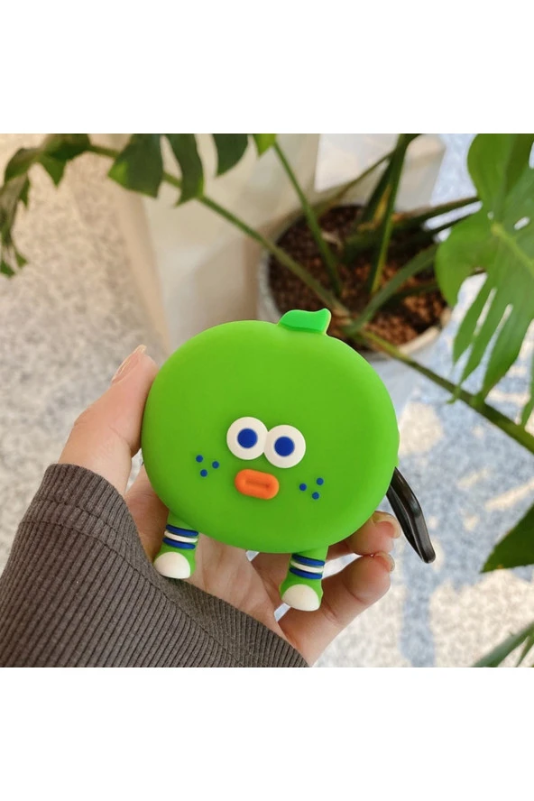 Samsung Galaxy Buds Live Ile Uyumlu Karakter Görünümlü Cartoon Kılıf Green Tomato