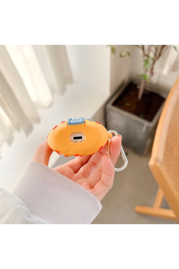 Samsung Galaxy Buds Pro 2 Ile Uyumlu Karakter Görünümlü Cartoon Kılıf Pineapple - Resim 4