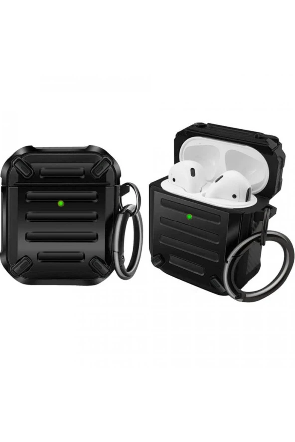 2 Için Kulaklık Koruyucu Çengelli Greenwood Armor Silikon Kılıf Siyah ürün görseli