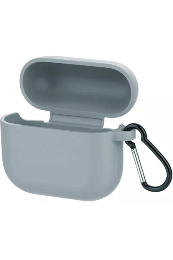 Kulak İçi Kulaklık 3 Kulaklık Koruyucu Mdl01 Anahtarlıklı Silikon Kapak Kılıf Gri ürün görseli