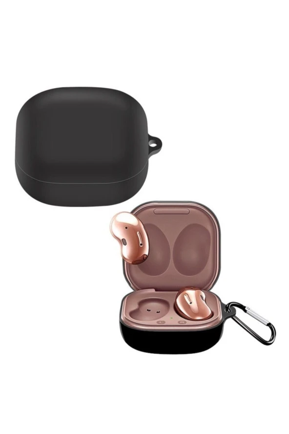 Galaxy Buds Live Smooth Matte Tpu Kırmızı Çengelli  Kılıf - 4