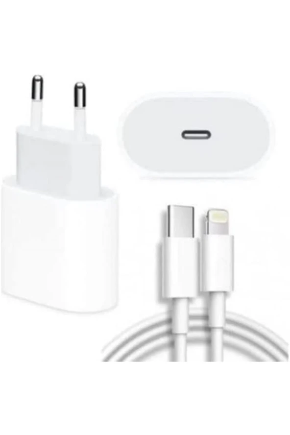 20w Adapter Usb-c To Lightning Kablo Lightning Girişli Cihazlar Için Uyumlu Şarj Seti Seyahat Şarj ürün görseli