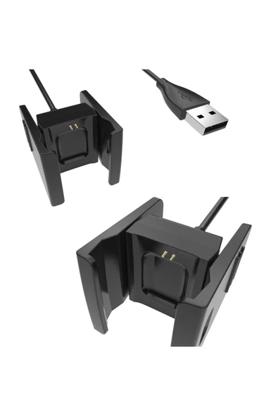 Fitbit Charge 2 Ile Uyumlu Akıllı Saat Usb Şarj Kablosu Siyah - Resim 5