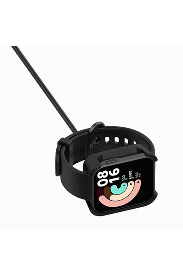 Redmi Watch Ile Uyumlu Akıllı Saat Şarjı Manyetik Şarj Adaptörü Usb Şarj Kablosu Siyah - Resim 3