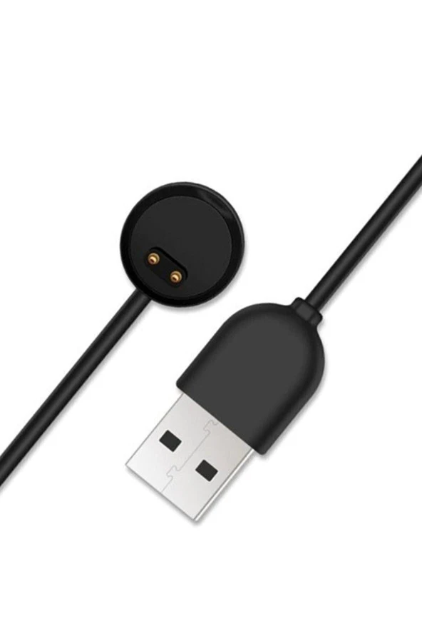 Xiaomi Mi Band 6 Ile Uyumlu Akıllı Saat Şarj Kablosu Manyetik Usb Şarj Aleti Siyah - Resim 4