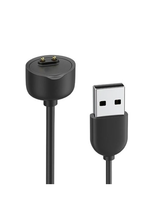 Xiaomi Mi Band 6 Ile Uyumlu Akıllı Saat Şarj Kablosu Manyetik Usb Şarj Aleti Siyah - Resim 2