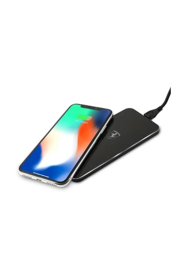 Scuderia Ferrari Wireless Şarj Cihazı Jet Siyah