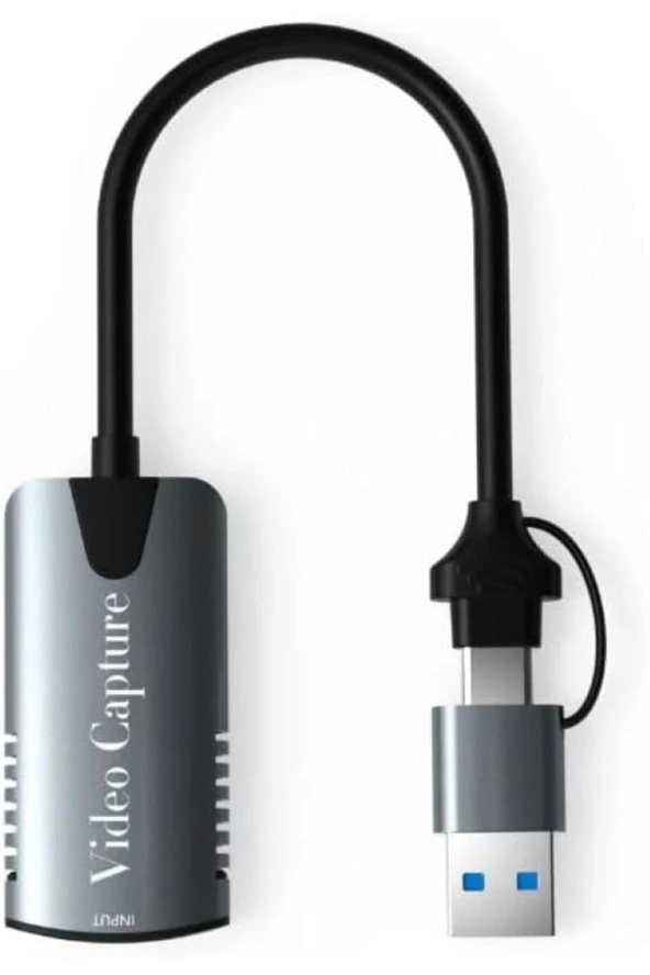 Type-c To Usb 2in1 Video Capture Yakalama Kartı HDMI to Type-C PC Bilgisayar Video Adaptör Çevirici