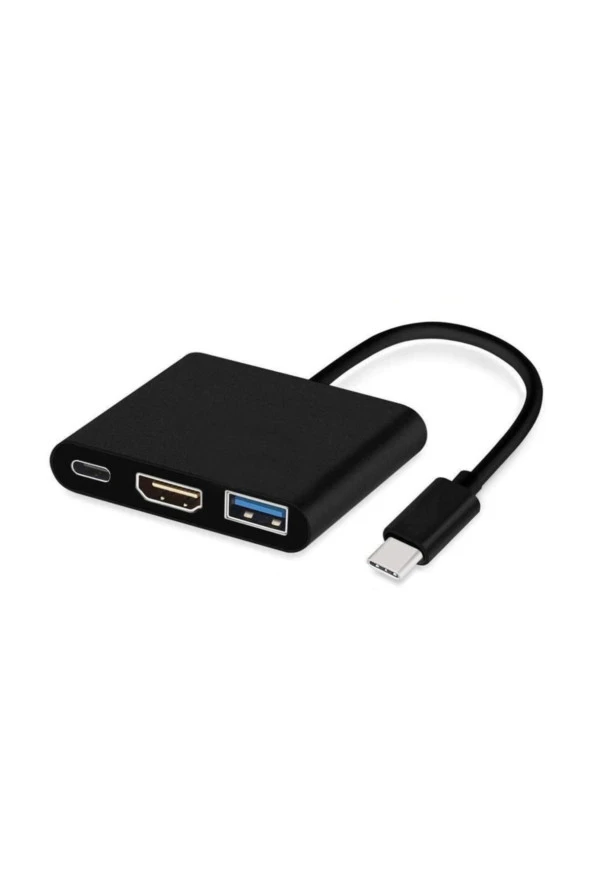 Type-c To 4k Hdmı + Usb 3.0 + Usb Type-c Dönüştürücü