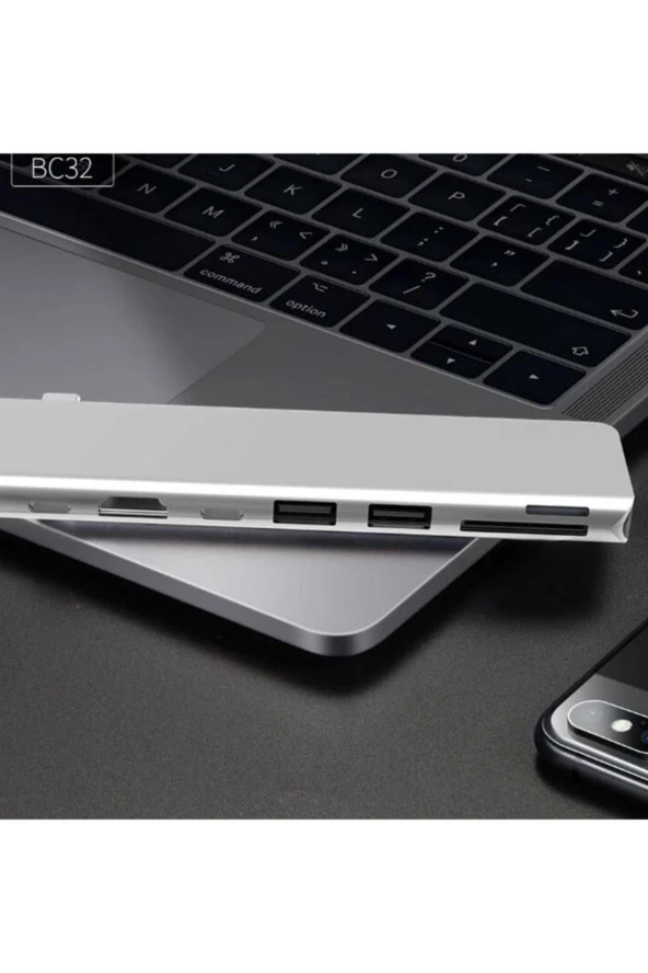 7in1 Hub Type-c To 4k Uhd Hdmı Usb Çoklayıcı - Resim 3