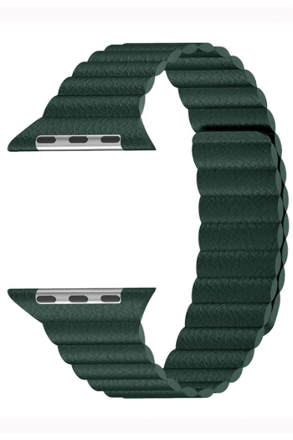 Apple Watch Kayış 44 Mm Deri Yeşil Koyu ürün görseli