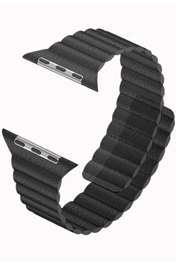 Apple Watch Kayış 44 Mm Deri Pembe - Resim 4