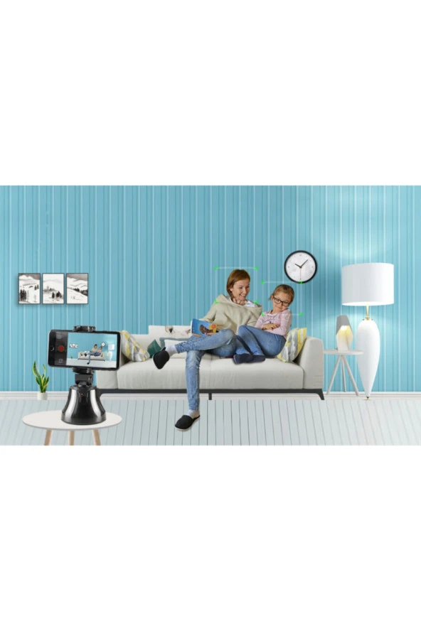 Otomatik Akıllı Çekim Selfie 360 Rotasyon Otomatik Akıllı Takip Vlog Kamera Telefon Tutucu - 3