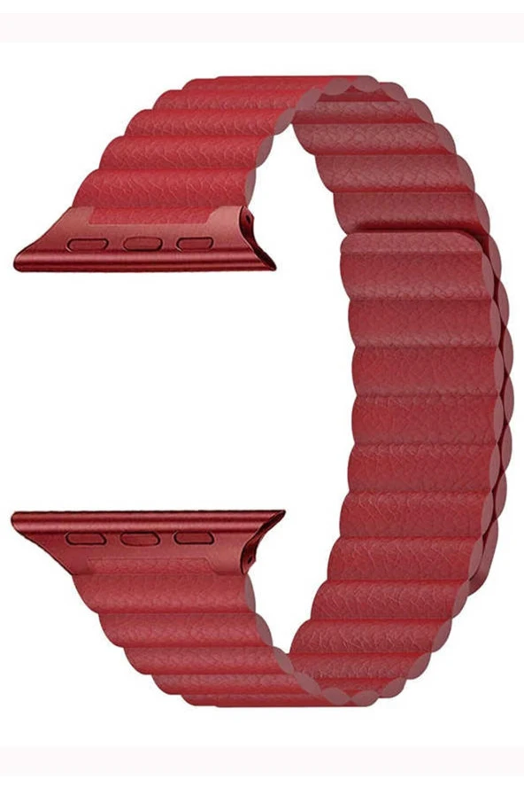 Apple Watch Kayış 42 Mm Deri Kırmızı ürün görseli