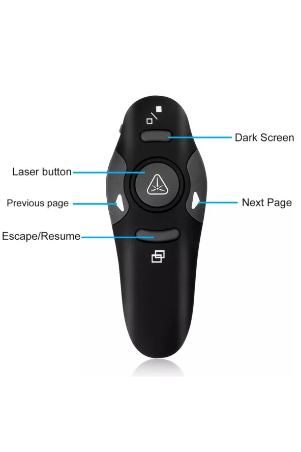 Kablosuz Projeksiyon Okul Ve Dershane Tak Çalıştır Pilli Sunum Kalemi Lazer Kumandası - 4