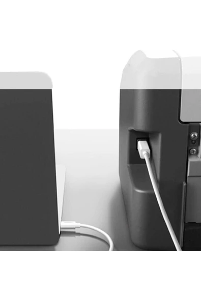 Type-c Usb B Printer Kablosu 2 Metre Beyaz Type-c Yazıcı Kablosu - 5