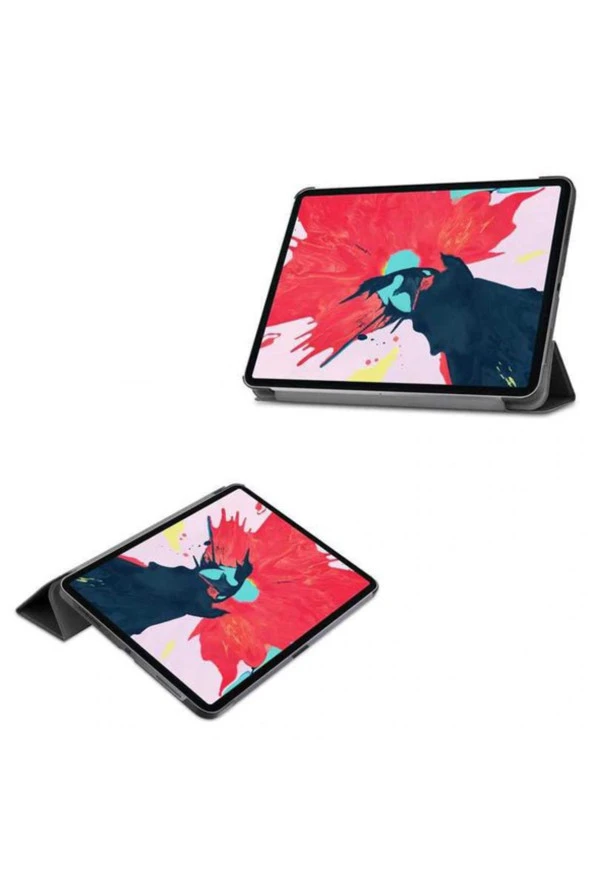 Ipad Air 3 10.5 Inç Ile Uyumlu Kılıf Stand Olabilen Katlanabilir Smart Cover Mavi - 2