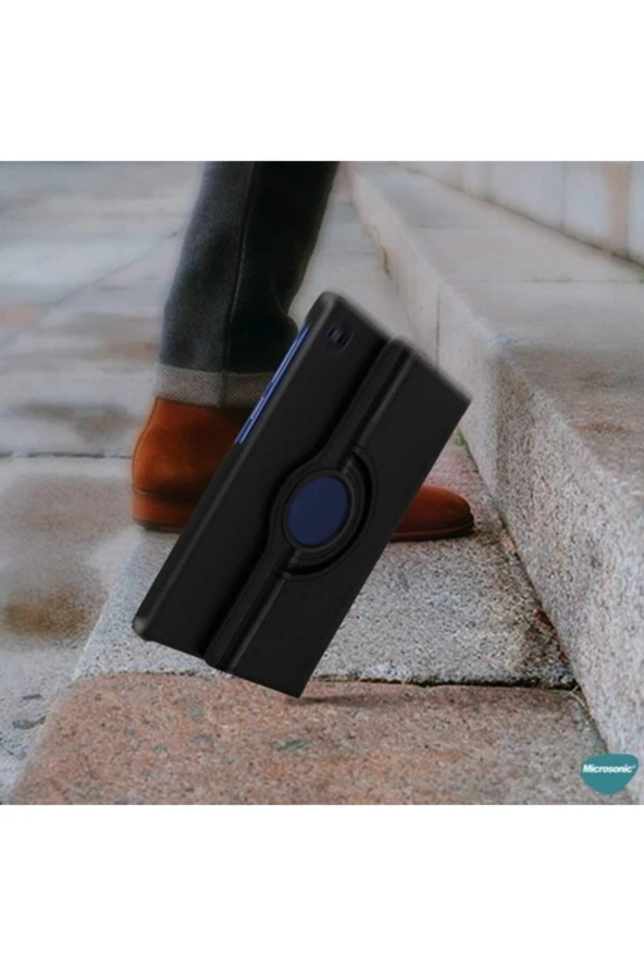 Lenovo Tab M10 Tb-x505f 10.1" Dönerli Standl Kılıf 360 Derece Dönerli Standlı Mor - Resim 3