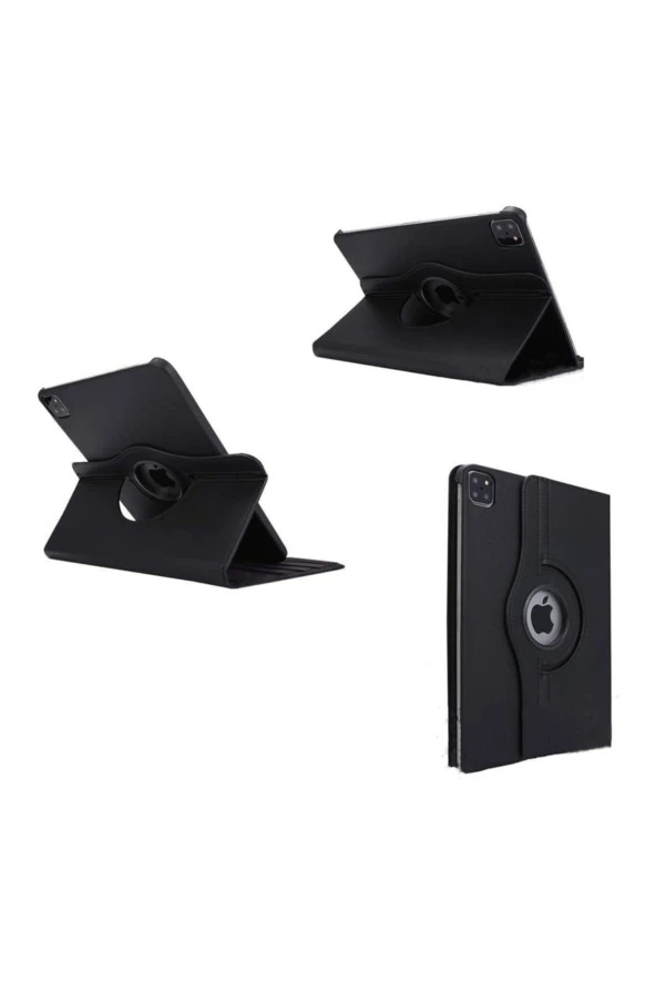 Ipad Pro 11inch 2021 Dönerli Standl Kılıf 360 Derece Dönerli Standlı Siyah - Resim 4
