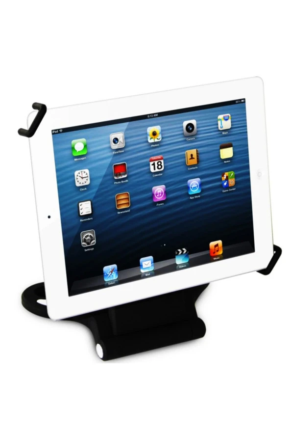 Stand Rotating Tablet Tutucu 360 Dönerbaşlıklı 10inch Masaüstü Tablet Standı Siyah