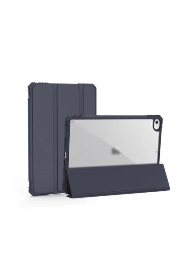 Ipad 10.2 ?(8.Nesil) Uyumlu ?Alfa Standlı Mavi Tablet Kılıfı