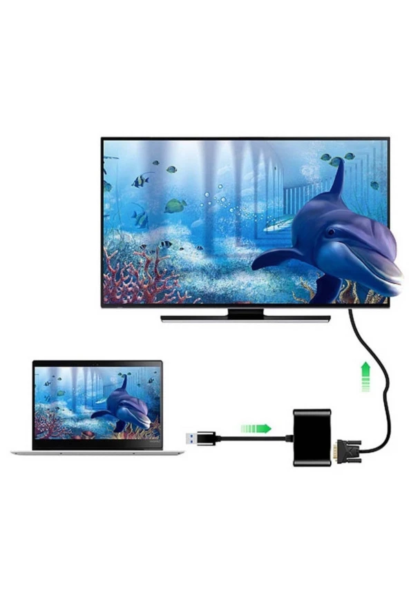 Usb 3.0/ 2.0-hdmı- Vga-hdtv Adaptör Kablosu Harici Dönüştürücü - Resim 3