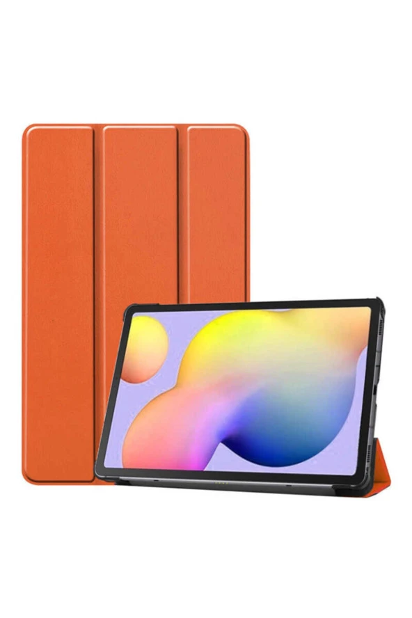 Galaxy Tab S6 Lite P610 Kılıf Smart Cover Turuncu