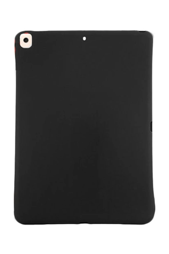 Ipad 7 Kılıf Slikon Pre Arka Kapak Siyah + Kırılmaz Cam - Resim 3