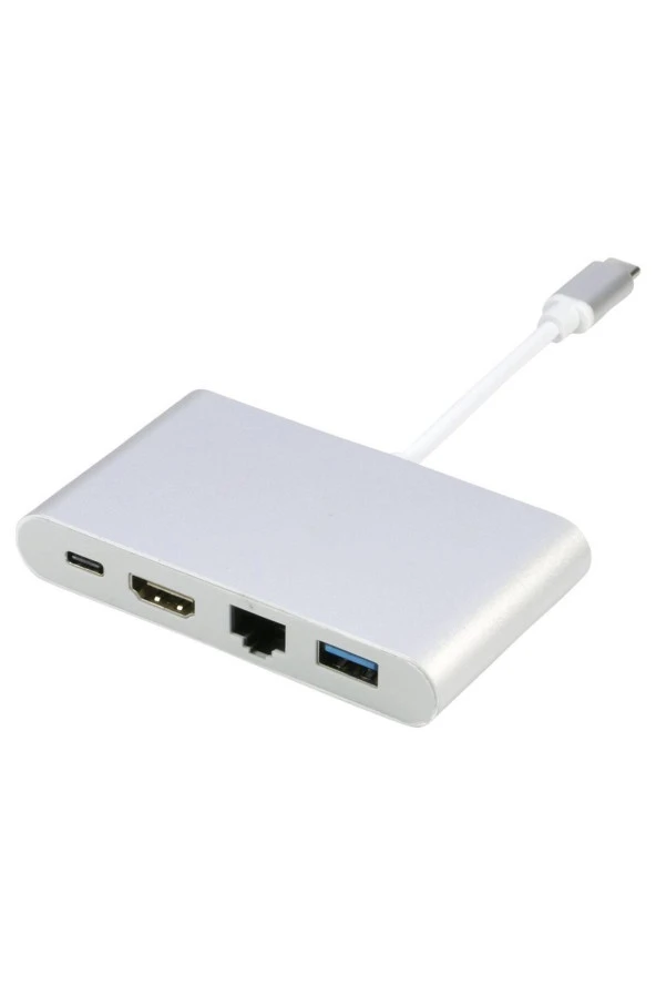 Macbook Uyumlu Type-C Usb 3.1 To 1*Usb3.0 Gigabit Ethernet 4K Ultra Hd Hdmı Dönüştürücü Adaptör