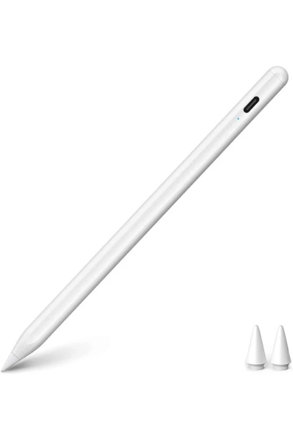 iPad ile Uyumlu Kalem Avuç İçi Reddetme Eğim Algılama Palm Rejection Stylus 2 Yedek Uçlu JD18