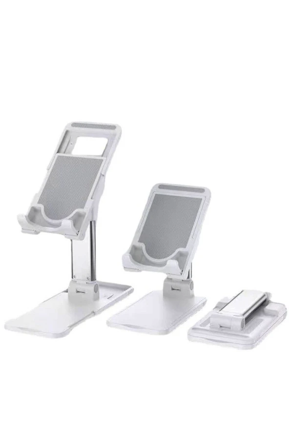 Ayarlanabilir Wide Angle Byz14 Telefon Tutucu 7-11 Inch Masaüstü Tablet Telefon Standı Beyaz