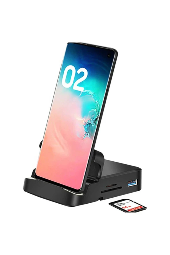 Type-c To 3*usb 3.0 4k Full Hd Hdmı Sd Tf Kart Girişli Pd Aktarım Çoklayıcı Hub Adaptör - 4
