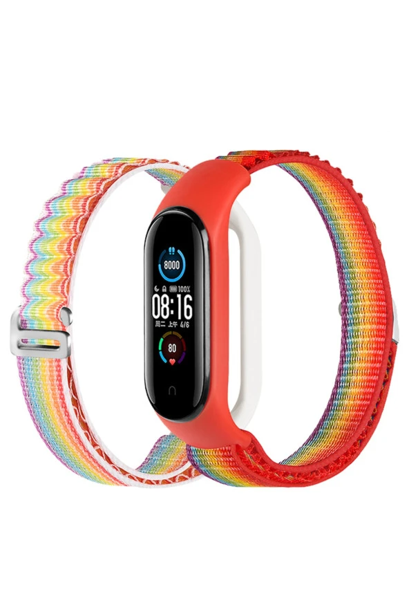 Xiaomi Mi Band 3 Ve Mi Band 4 Ile Uyumlu Akıllı Bileklik Alpen Loop Yedek Kordon Çift Katmanlı Kumaş - Resim 3