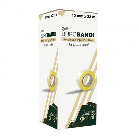 Gen-Of 12mmx33m Selefon Bant 12 Adet - 3