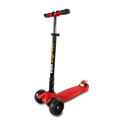 Voit 218c Işıklı Geniş 3 Teker Scooter-Kırmızı