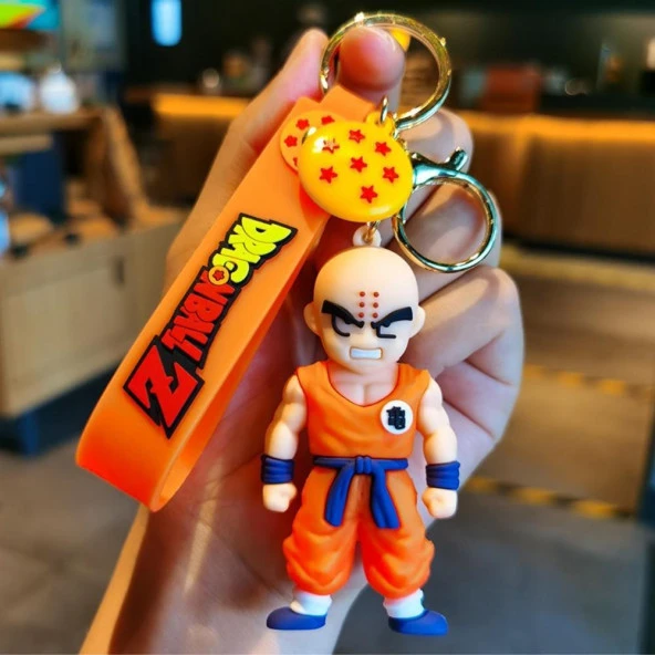 Anime Dragon Ball Z Ejderha Topu Krillin 3D Silikon Anahtarlık - Resim 2