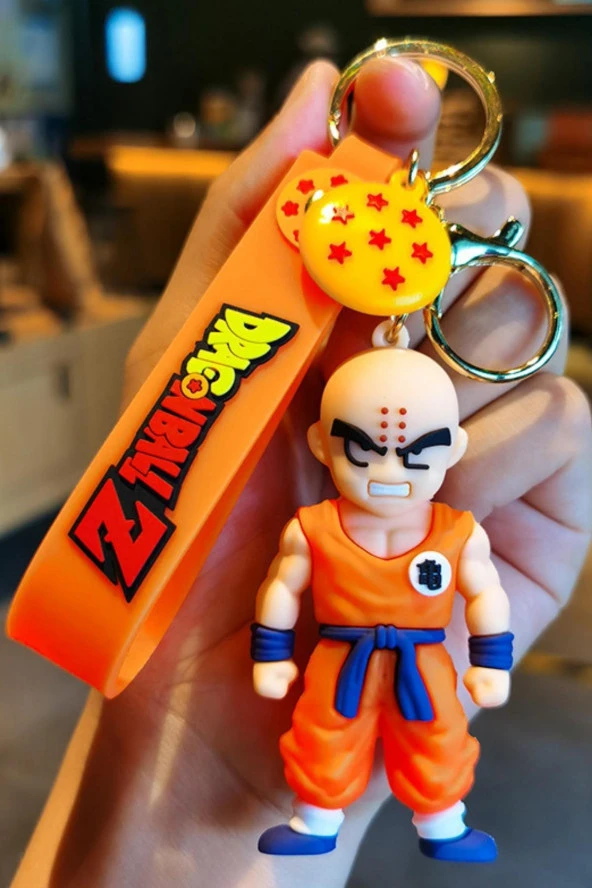 Anime Dragon Ball Z Ejderha Topu Krillin 3D Silikon Anahtarlık - Resim 6