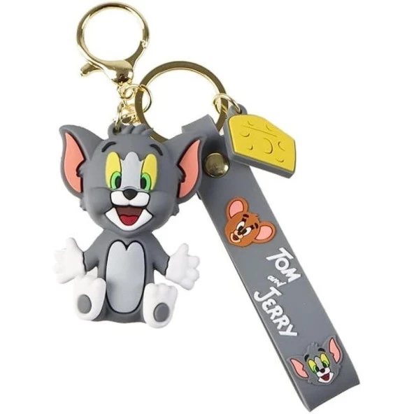 Tom ve Jerry 3D Karakter İkili Silikon Anahtarlık - 5
