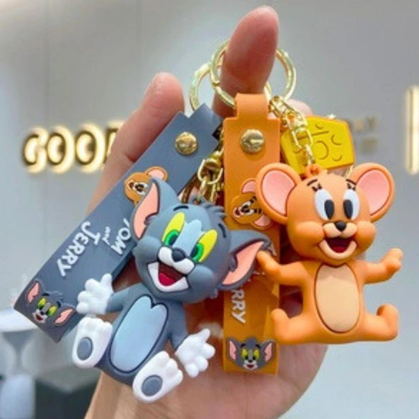 Tom ve Jerry 3D Karakter İkili Silikon Anahtarlık - 7