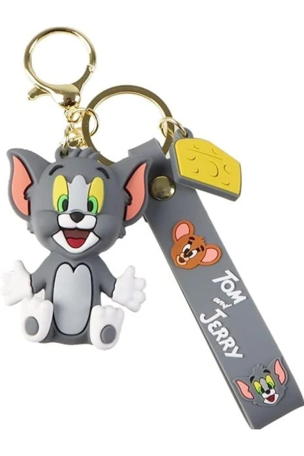 Tom ve Jerry 3D Karakter İkili Silikon Anahtarlık - 12