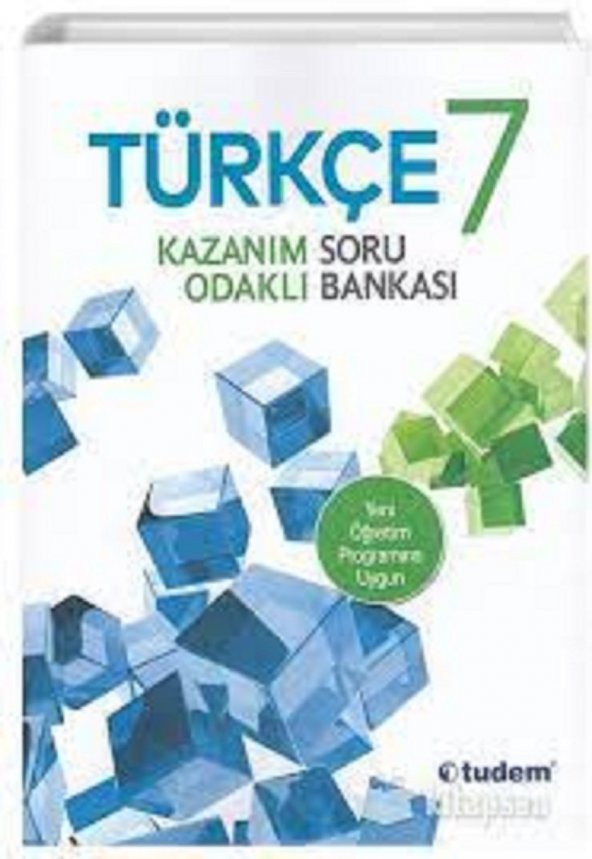 7. Sınıf Türkçe Kazanım Odaklı Soru Bankası Tudem Yayınları