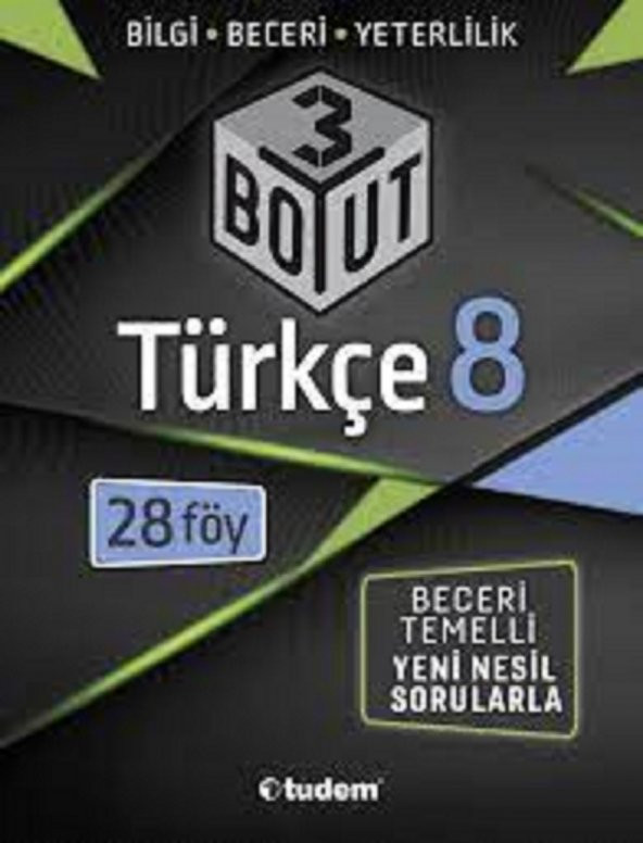 8. Sınıf LGS Türkçe 3 Boyut 28 Föy Tudem Yayınları
