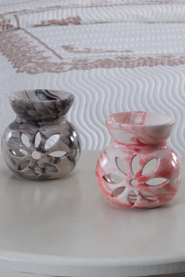 Mood | Pembe | Seramik El Yapımı Buhurdanlık | Mumluk | Dekoratif Buhardanlık - 3